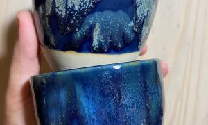 Bols émail bleu Formation à l'émaillage sur céramique à Marseille