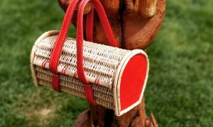 Petit sac en osier formation à la vannerie d'osier dans les Landes