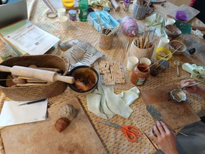 Outils créatifs utilisés lors de la formation initiation à l'art thérapie