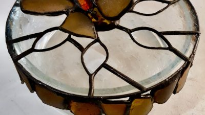 Création en vitrail faite pendant l'atelier vitrailliste à Tarbes