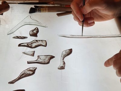 Création d'un vitrail œil de bœuf / oculus pendant la formation