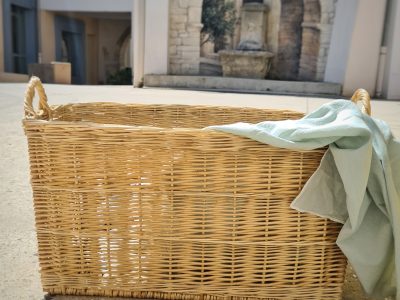 Panière rectangle en osier formation à la vannerie d'osier proche d'Aix-en-Provence
