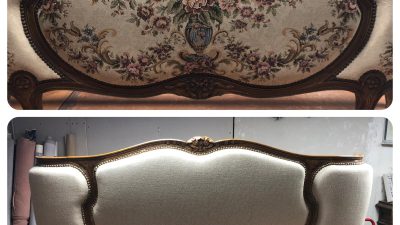 Canapé restauré pendant le stage tapissier d'ameublement