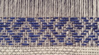 Détails de tissage pendant le stage