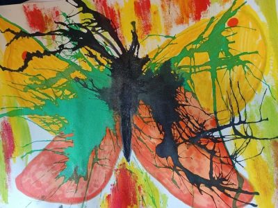 Peinture réalisée lors d'une formation d'initiation à l'art thérapie