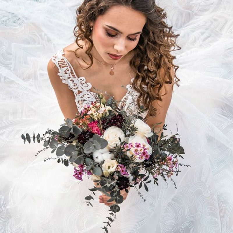 Bouquet composé par Ines Siniscalco, fleuriste, pour un mariage