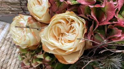 Bouquet automnal fait pendant le stage de fleuriste sur Paris