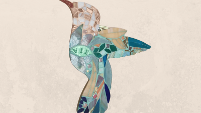 Colibri vie vert atelier Mosaïque : Crée votre Colibri