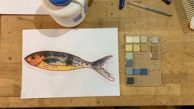 Schéma de mosaïque moderne pendant le stage à Toulouse