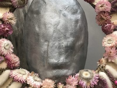 Détails couronne formation fleurs séchées à Paris