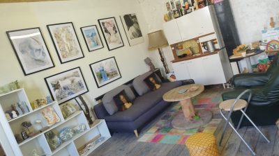 Coin de pause pendant l'atelier stage en céramique et poterie à Fécamp près de Le Havre