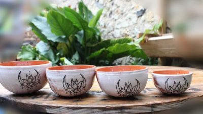 Bols pendant la stage atelier céramique et poterie en Normandie