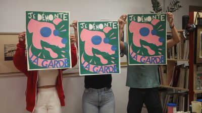 Création terminée atelier d'initiation à la sérigraphie