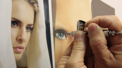 Reproduction au cours du stage de peinture à l'aérographe