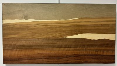 Tableau décoré en marqueterie de paille pendant le stage vers Paris