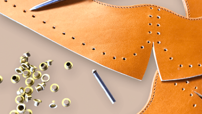 Points pendant le stage en maroquinerie à Biarritz avec une artisane maroquinier