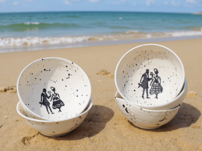 Assiettes pendant la formation céramique en Seine Maritime