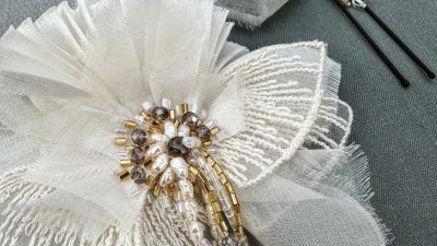 Pique cheveux atelier création de bijoux textiles