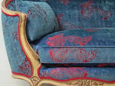 Canapé pendant la formation tapissier décorateur à Montpellier