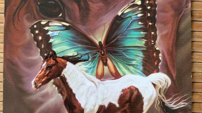 Peinture "Emergence' pendant l'atelier d'équicoaching