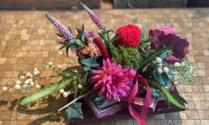 Composition faite pendant la formation fleuriste à Toulouse