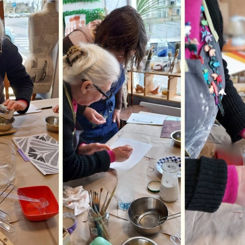 Cours de peinture tempera stage de relooking de meuble avec peinture naturelle en Bretagne