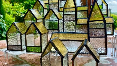 Créations de vitrailliste pendant la formation vitrail en Haute-Garonne