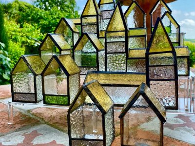 Créations de vitrailliste pendant la formation vitrail en Haute-Garonne
