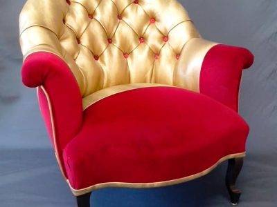 Fauteuil pendant la formation tapisserie d'ameublement à Montpellier