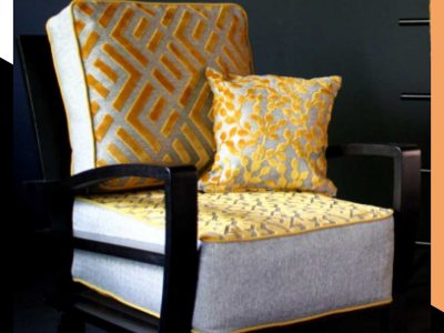 Fauteuil pendant la formation tapissier d'ameublement à Montpellier