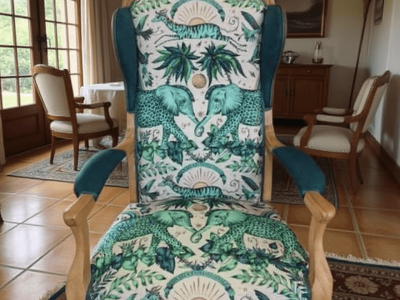 Fauteuil pendant la formation tapissier décorateur près de Minerve dans l'Aude