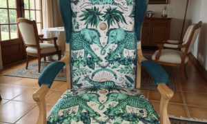Fauteuil pendant la formation tapissier décorateur près de Minerve dans l'Aude