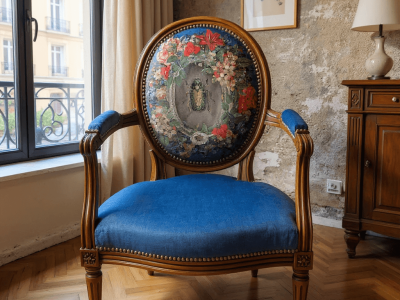 Fauteuil pendant la formation tapissier décorateur proche de Toulouse