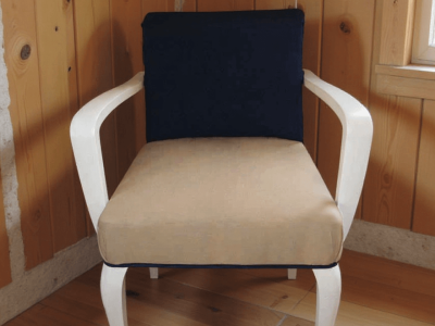 Fauteuil pendant la formation tapisserie d'ameublement en Charente Maritime