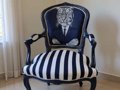 Fauteuil "bestial" pendant la formation tapisserie d'ameublement entre Bordeaux et Saintes
