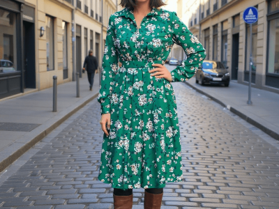Robe faite au cours de la formation couture et stylisme à Lille dans les Hauts-de-France