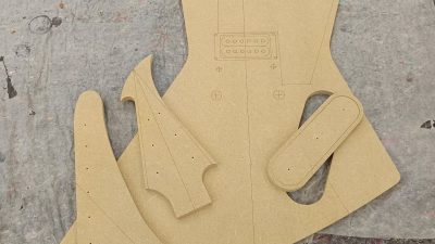 Schéma de guitare au cours du stage en lutherie avec un luthier vers Toulouse