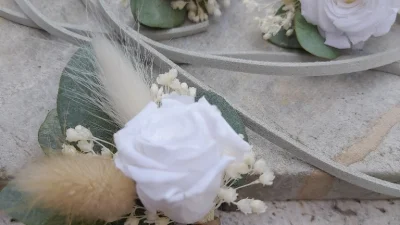 Fleurs séchées pendant l'atelier pour votre mariage à Rouen