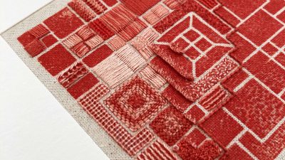 Exemple de broderie pendant le stage d'initiation vers Clermont-Ferrand