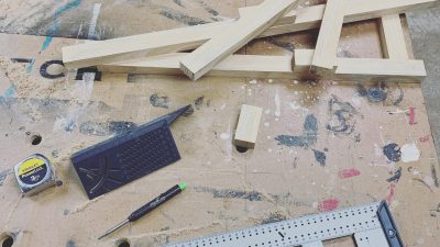 Outils de menuisier pendant le stage de menuiserie en Gironde