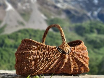 Panier en osier au cours de la formation vannerie avec un vannier en Provence Alpes Côtes d'Azur