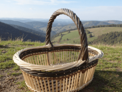 Paniers pendant la formation avec un vannier à Paris