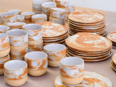 Ensemble pièces formation tournage en Céramique à Saint Etienne