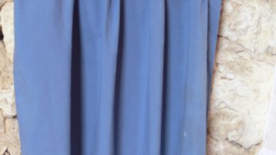 Rideau doublé, tête flamande pendant le stage en couture d'ameublement à Montréal du Gers