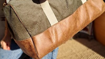 Sac de Fanny, fait pendant le stage en maroquinerie avec un maroquinier à Toulouse