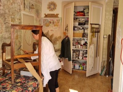Siège au cours de la formation en tapisserie d'ameublement proche de Carcassonne et Narbonne