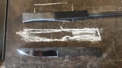 Stage de forge : réalisation d’un couteau droit