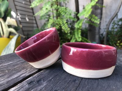 Tasses faites par un élève de l'atelier - formation céramique à Marseille dans les Bouches-du-Rhône
